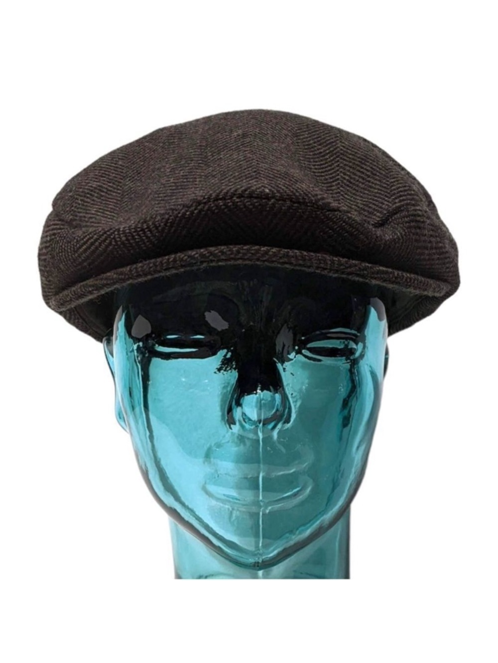 SCALA Wool Herringbone Newsboy Cap L